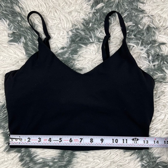 Athleta Women's 2-in-1 Crop Top Size Small Black V-Neck - Picture 3 of 8